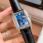 Knockoff Patek Philippe Gondolo Diamond Watches SS Blue Dial